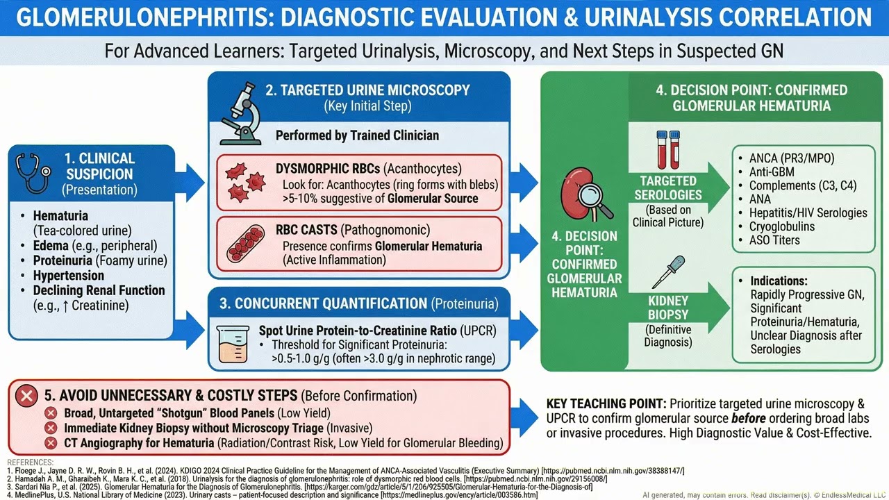 Nephritis-Urinalysis Correlation, Pauci-Immune Glomerulonephritis (GN), Glomerulonephritis: Causes,