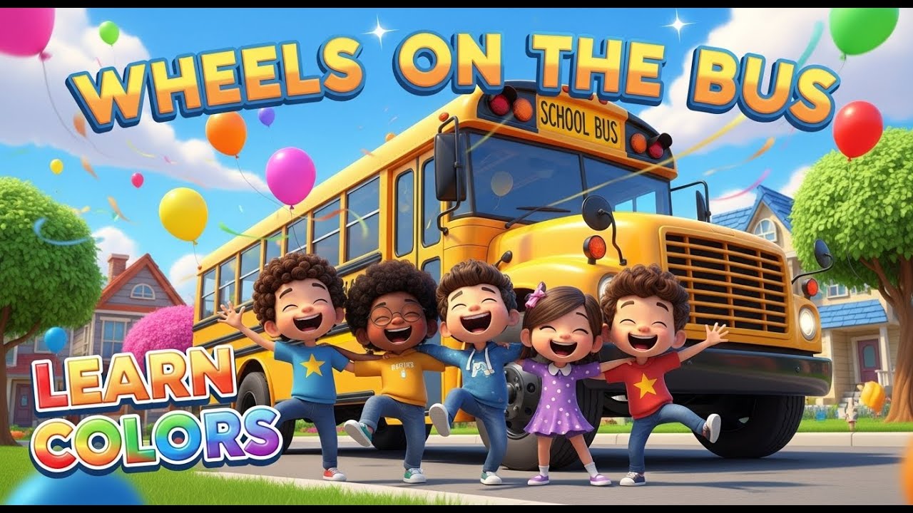 Wheels on the Bus Color Song | Fun Color Song For Kids | Sing & Learn Colors Song For Kids