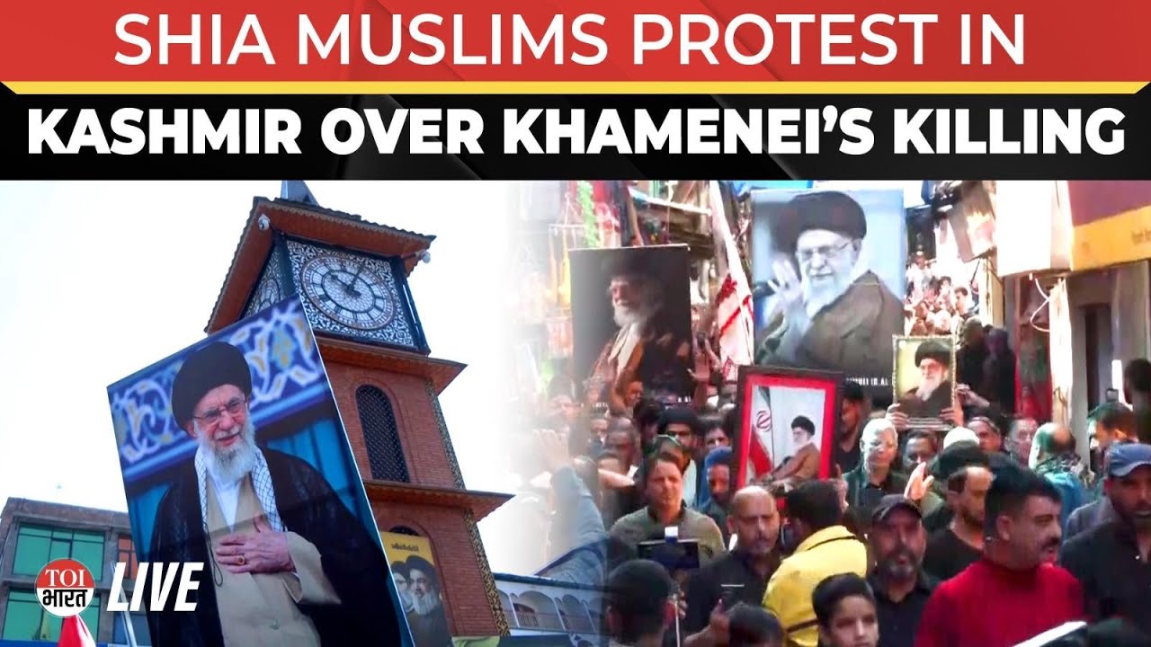 Shia Muslims Protest Across Kashmir Over Iran&rsquo;s Khamenei Killing; MMU Calls Shutdown