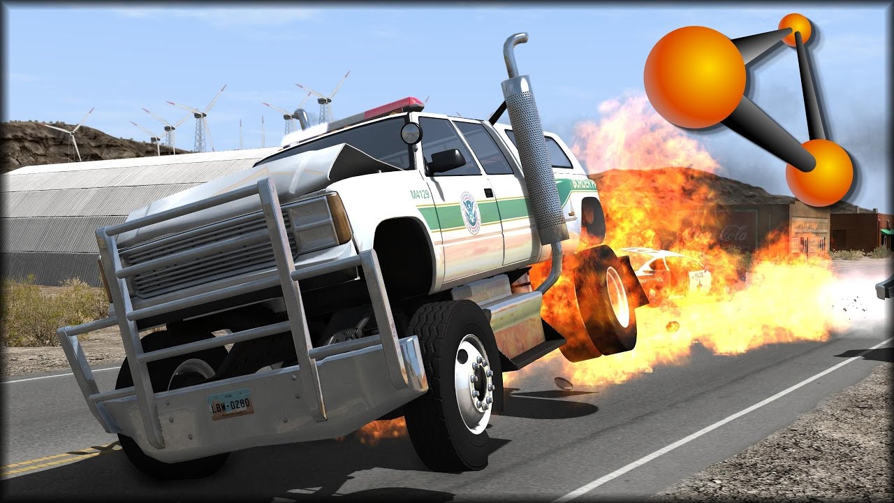 BeamNG Drive Cop Chases and Rollovers #6 - Insanegaz