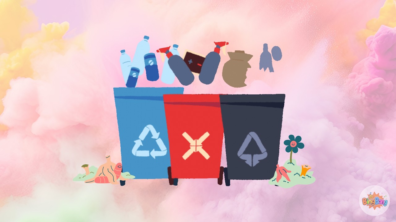 BingBang | Happy Tasks | Tiny Trash Time | Sing Along & Learn Together | Kids TV