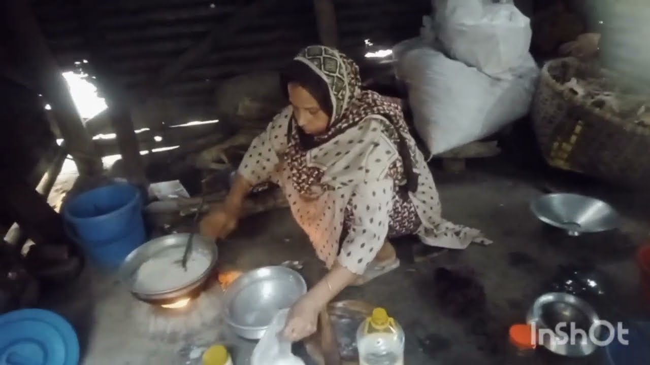 মাটির চুলায় রান্না