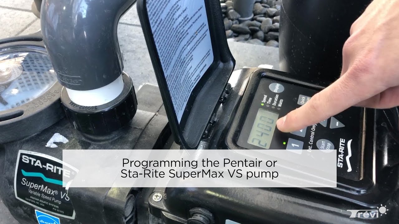 Программирование насоса Pentair или Sta-Rite SuperMax VS