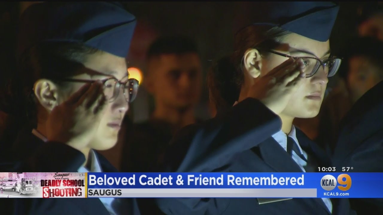 Mourners Gather In Park Near Saugus High School Following Deadly Shooting