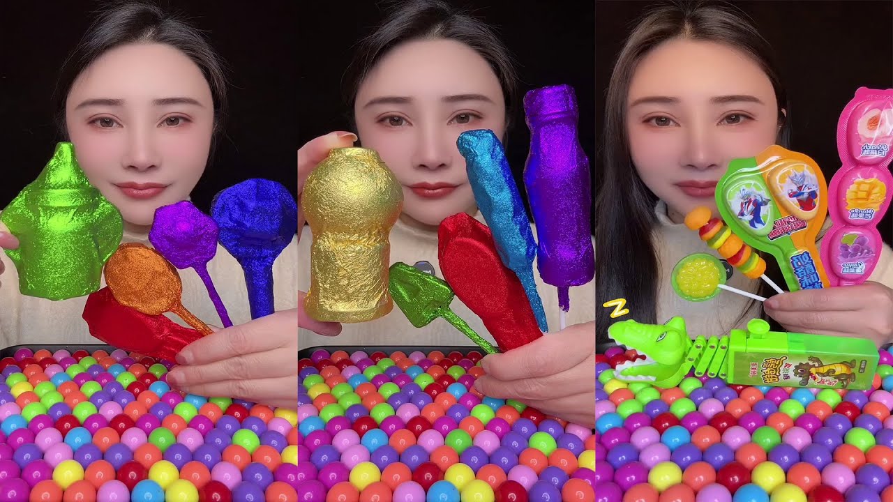 ASMR Конфеты 🍬 Игрушки принцессы 👑 Забавные очки 🤓 Фруктовое желе 🍇 Клубничные лакомства 🍓 EP453