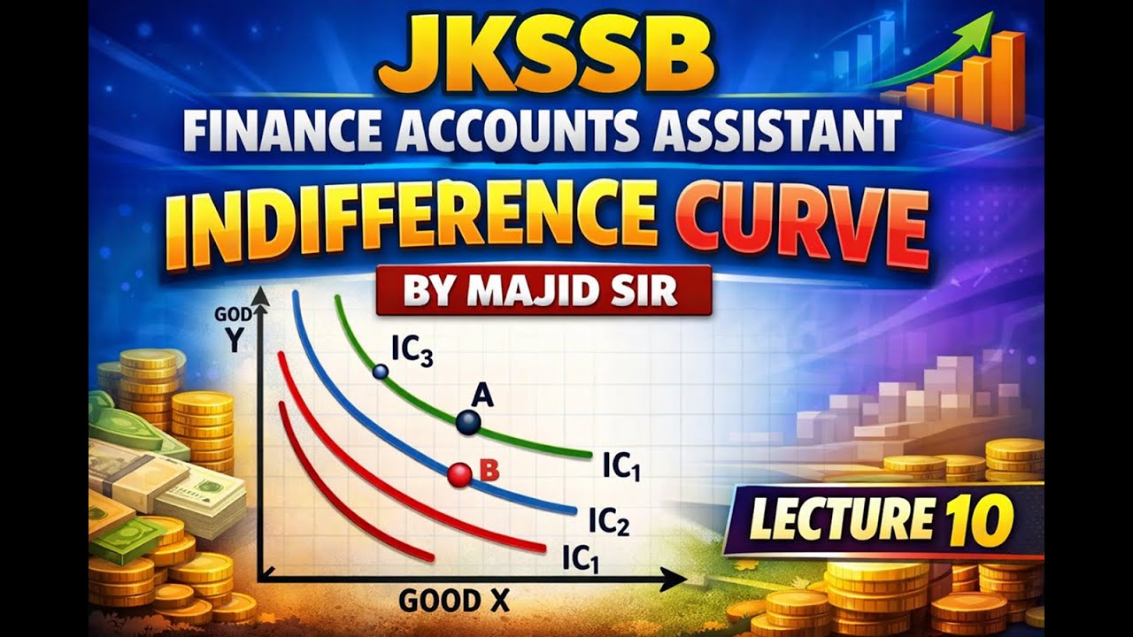 JKSSB FINANCE ACCOUNTS ASSISTANT INDIFFERENCE CURVE LECTURE 10