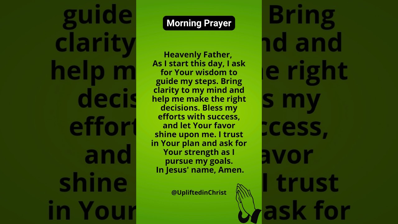 Morning Prayer | Start Your Day with God&rsquo;s Wisdom #morningprayer