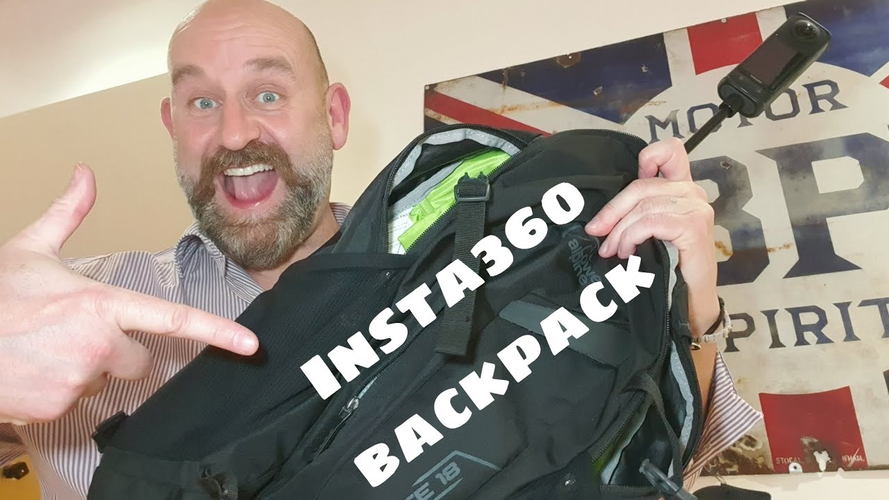 DIY backpack mount for Insta360 camera selfie stick