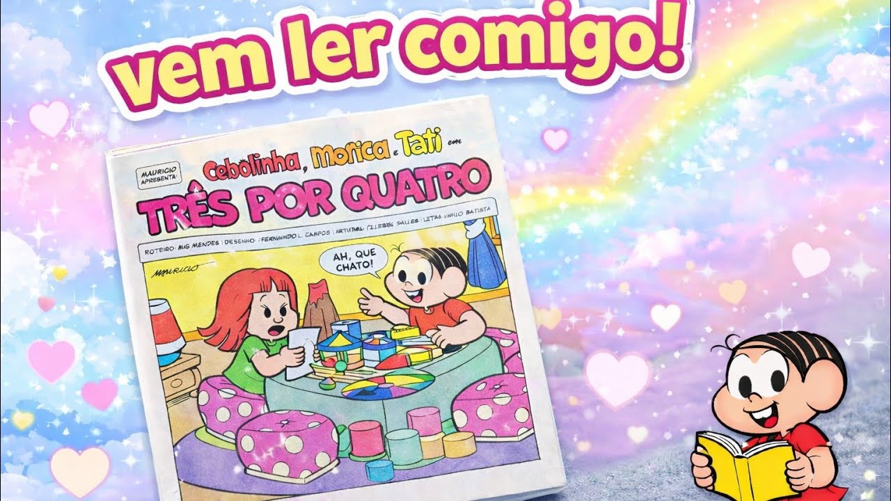 📖 Leitura do Gibi da Mônica – “Três por Quatro” 💖