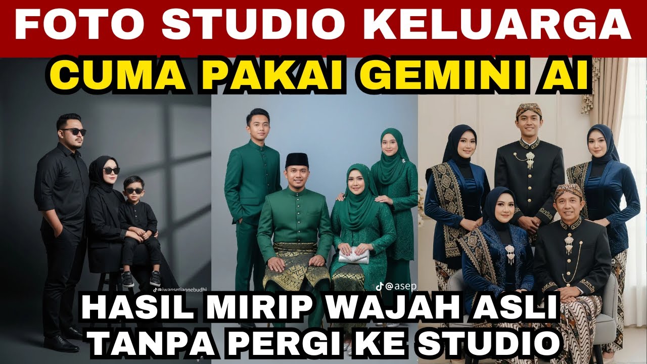 Cara Edit Foto Couple Keluarga di Studio Gemini AI || Edit Foto Sama Pasangan di Studio Gemini AI