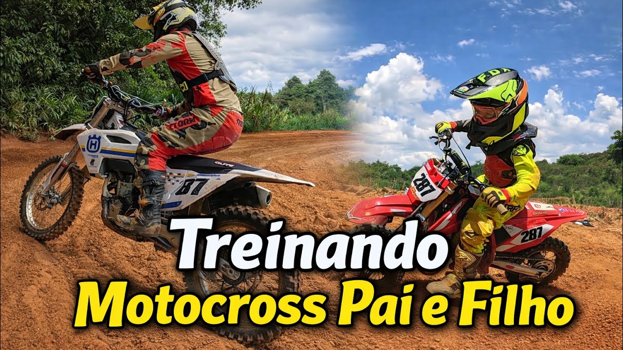 Treinando Motocross Pai e Filho 