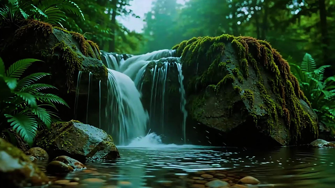 Serene River with Birdsong Soundscape for Relaxation