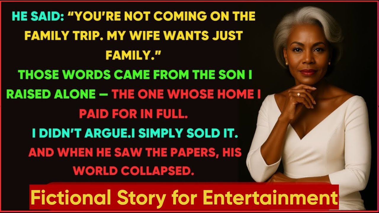 My son texted: “You’re not coming on the family trip. My wife wants just family.” After I paid for..