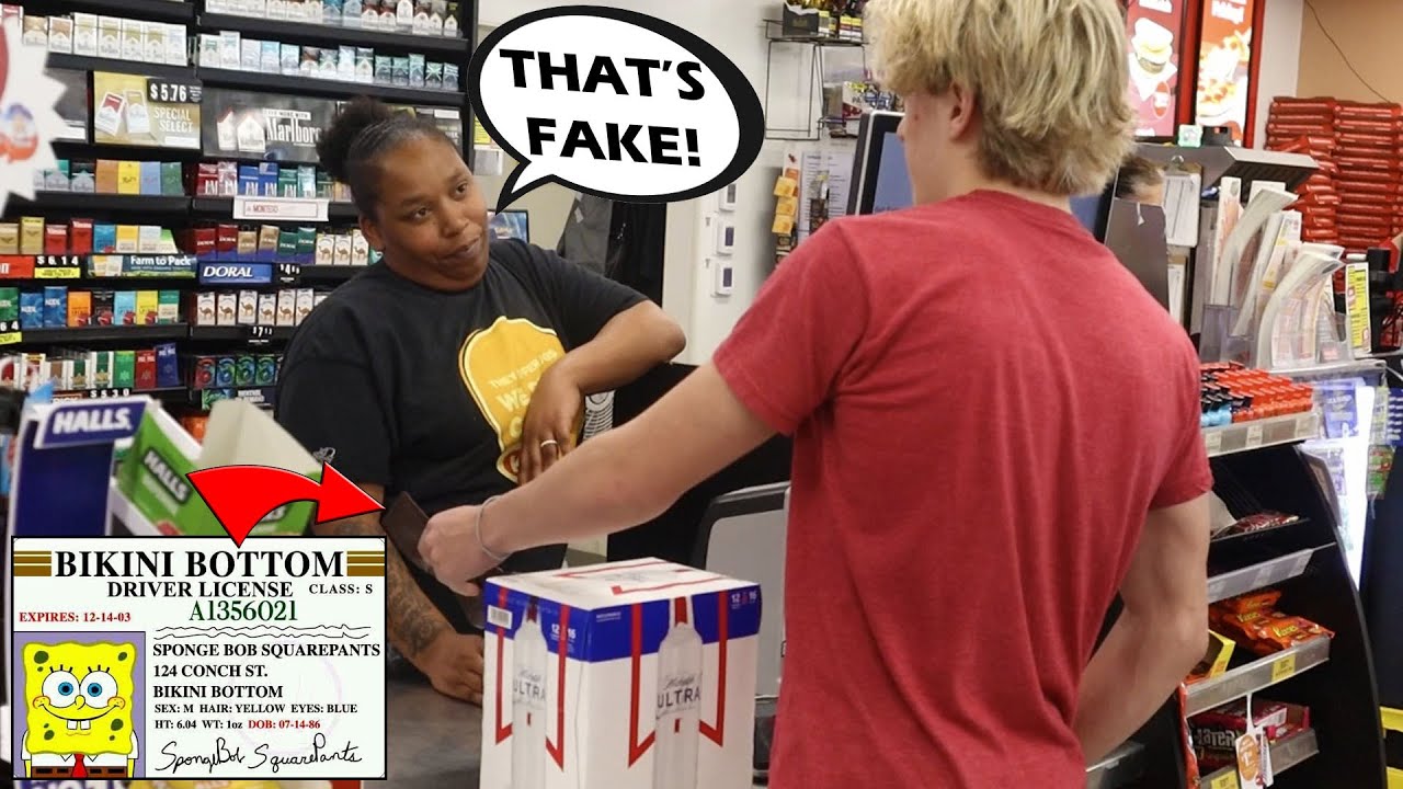 Buying Beer with Obviously FAKE ID PRANK!