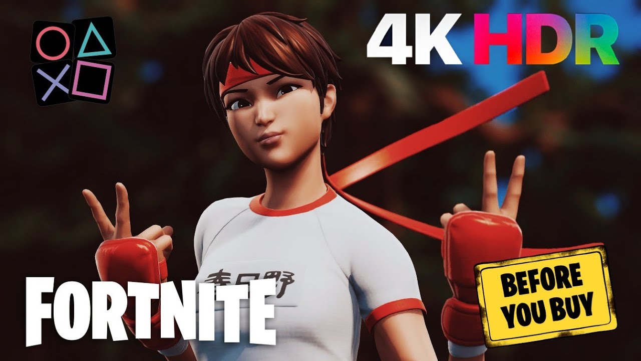 STREET FIGHTER SAKURA GYM Skin Showcase FORTNITE BATTLE ROYALE PS5 Gameplay 4K HDR 60 FPS