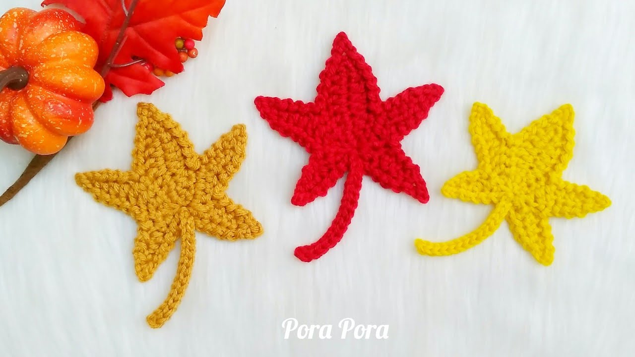 Crochet Maple Leaf I Crochet Autumn Fall Leaves I Fall Crochet Projects