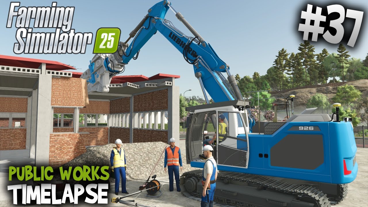 ⚒️ Снос старого портового склада 🚧 Liebherr 926 и Demarec MQP-30 👷 FS25
