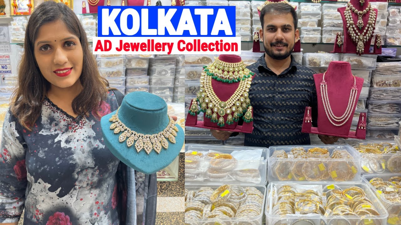 Kolkata Bara bazar Ad Jewellery shop | Jaria jewellers | Cz Quality American Diamond Jewellery