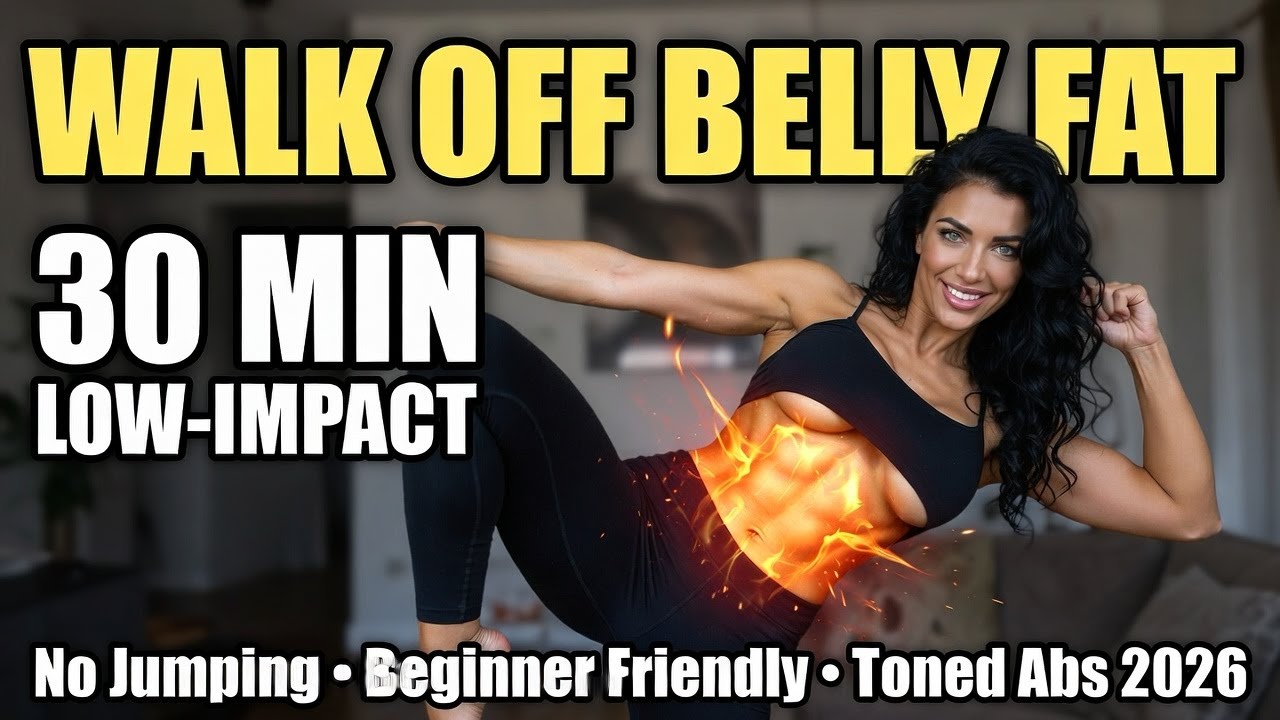 Walk Away Belly Fat! | 30-Minute Low-Impact Home Walk for Abs