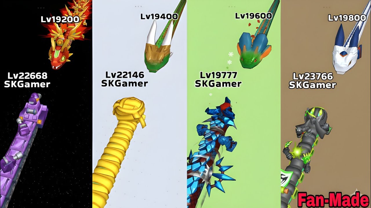 Snake Clash.iO 🔥 From Level 19200 to 19800 | All NEW Boss Fights & Snake Skins! 🐍 #9