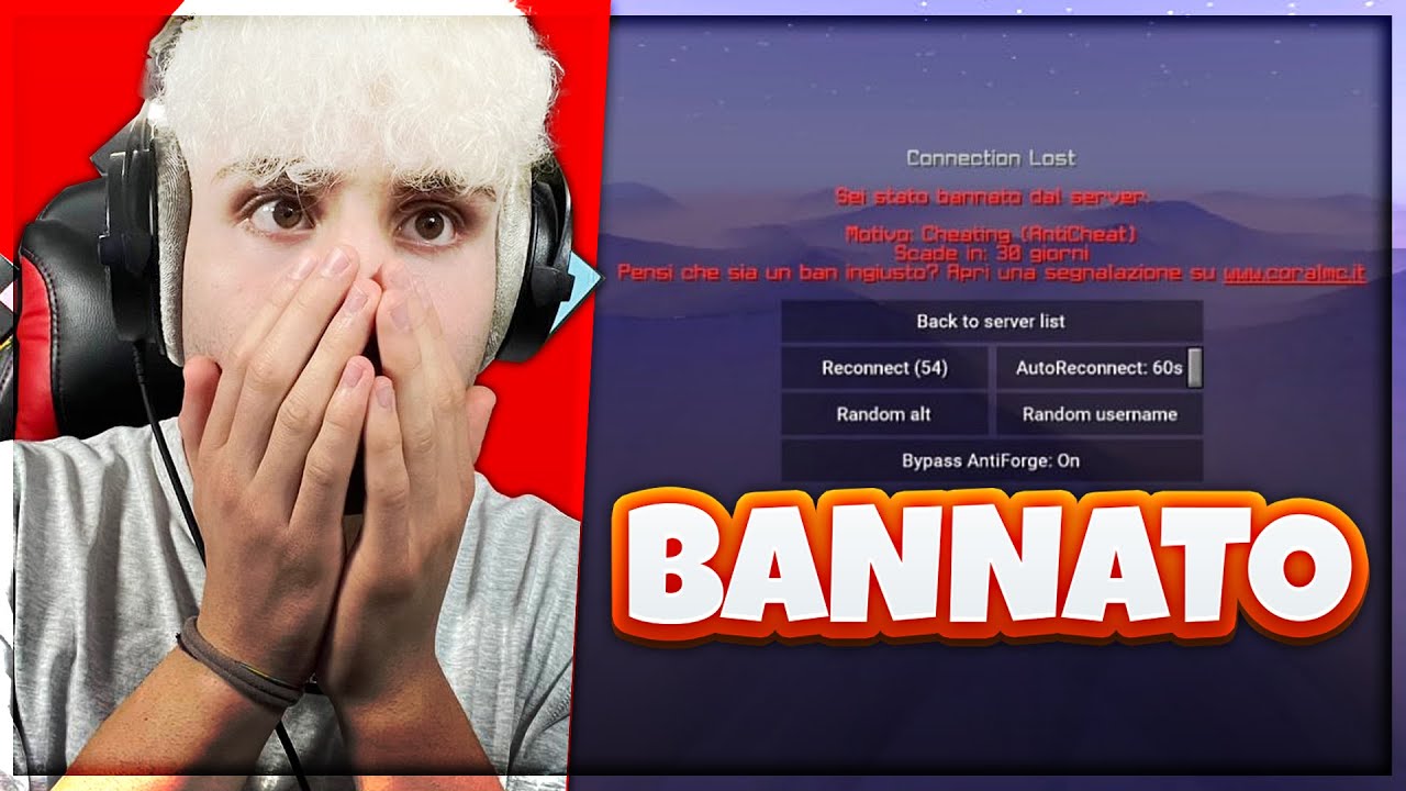 HO UTILIZZATO le HACK su CORALMC e SONO STATO BANNATO!