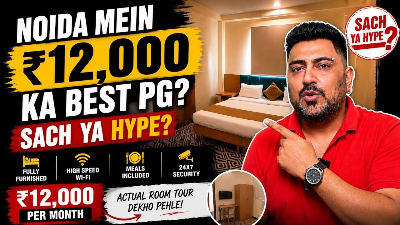 PG in Noida Sector 62 😱 Luxury Co-living | Double ₹12,000 | Single ₹21,000
