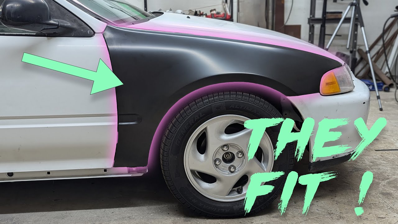 Honda Civic Hatchback - Part 15 - Fitting Fenders and Stripping Trim for Paint - Make it So