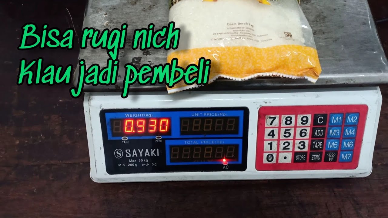 Kalibrasi timbangan digital SAYAKI 30KG