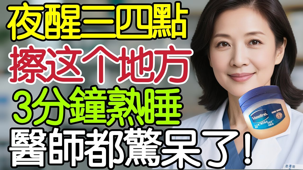 睡前一定要在「這裡」擦凡士林！三分鐘讓你睡到天亮，比十顆安眠藥還有效