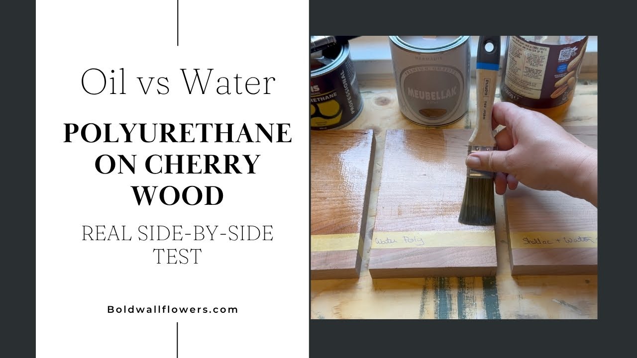 Oil vs Water-Based Polyurethane (and Shellac Combo) on Cherry Wood