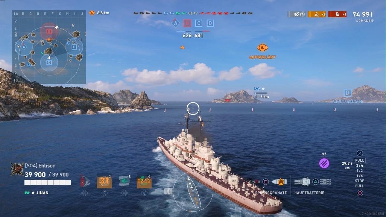 World of Warships Legends - ZF-6 ...hard round