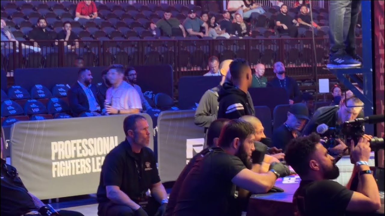 Khabib is cornering his fighter at PFL in Dubai