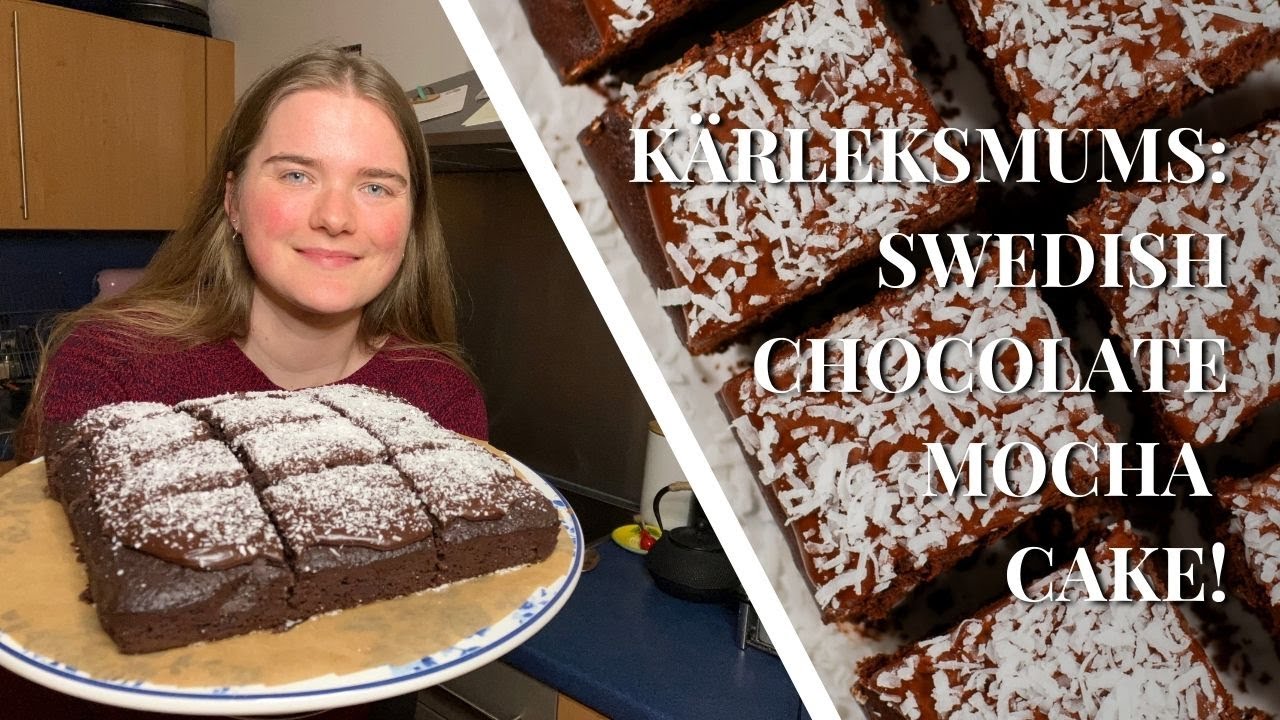 How to Make K&auml;rleksmums: Swedish Chocolate Mocha Coconut Cake!