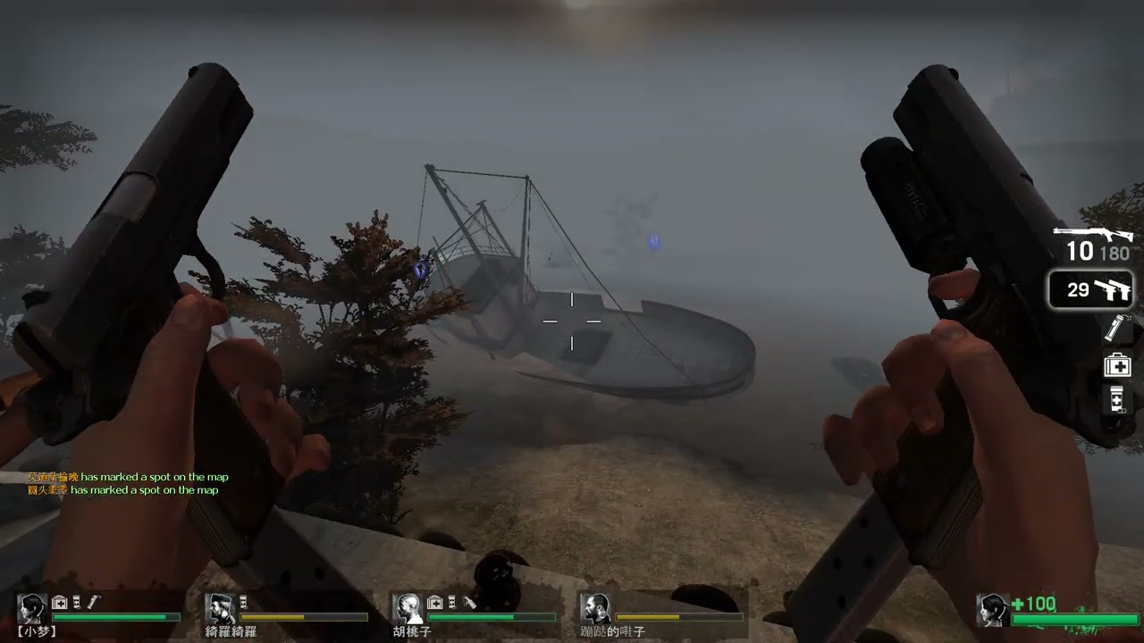 Left 4 Dead 1 Gameplay Multiplayer Campaign The Sacrifice Chapter The Barge