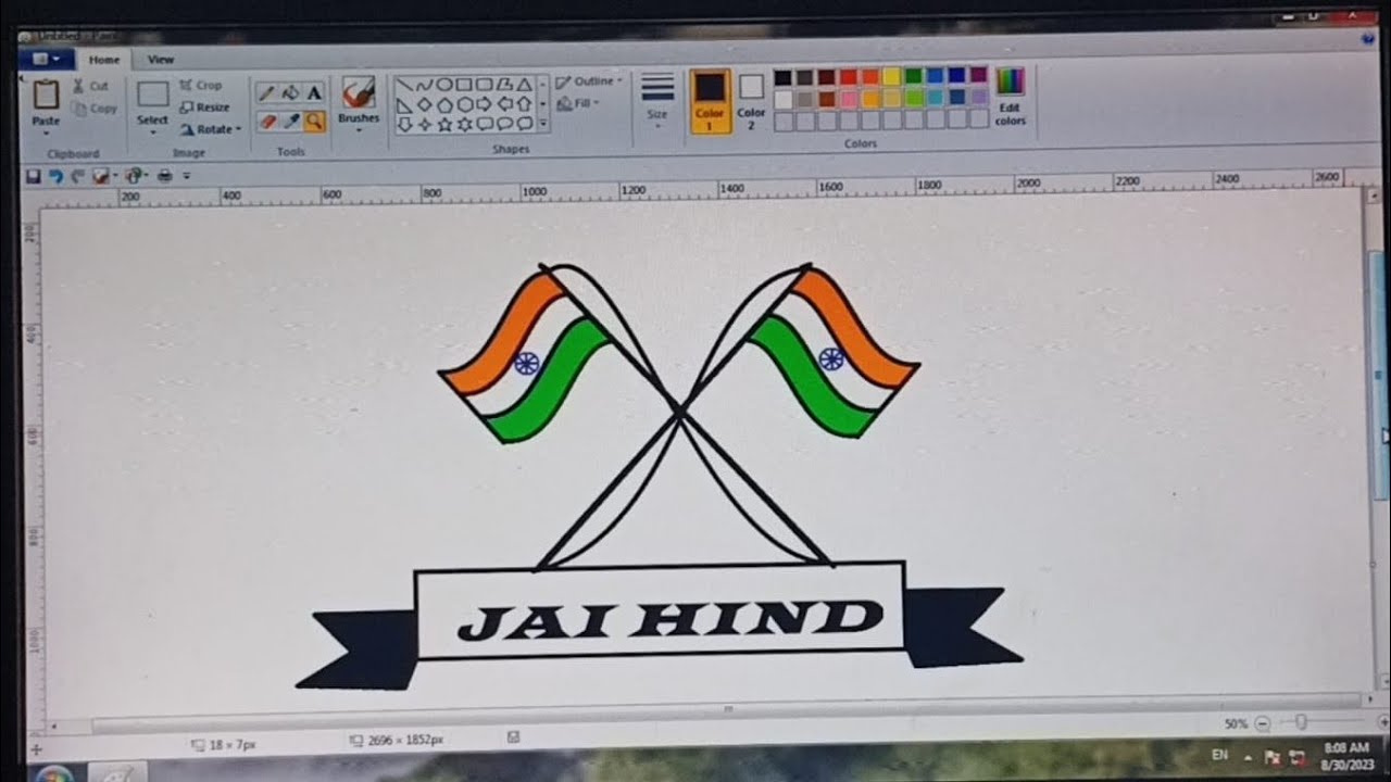 How to make flag 🇮🇳 in ms-paint program | My Computer Guide|