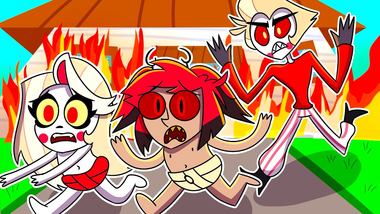 Baby Hazbin Hotel Characters BURN THE HOUSE in Who's Your Daddy
