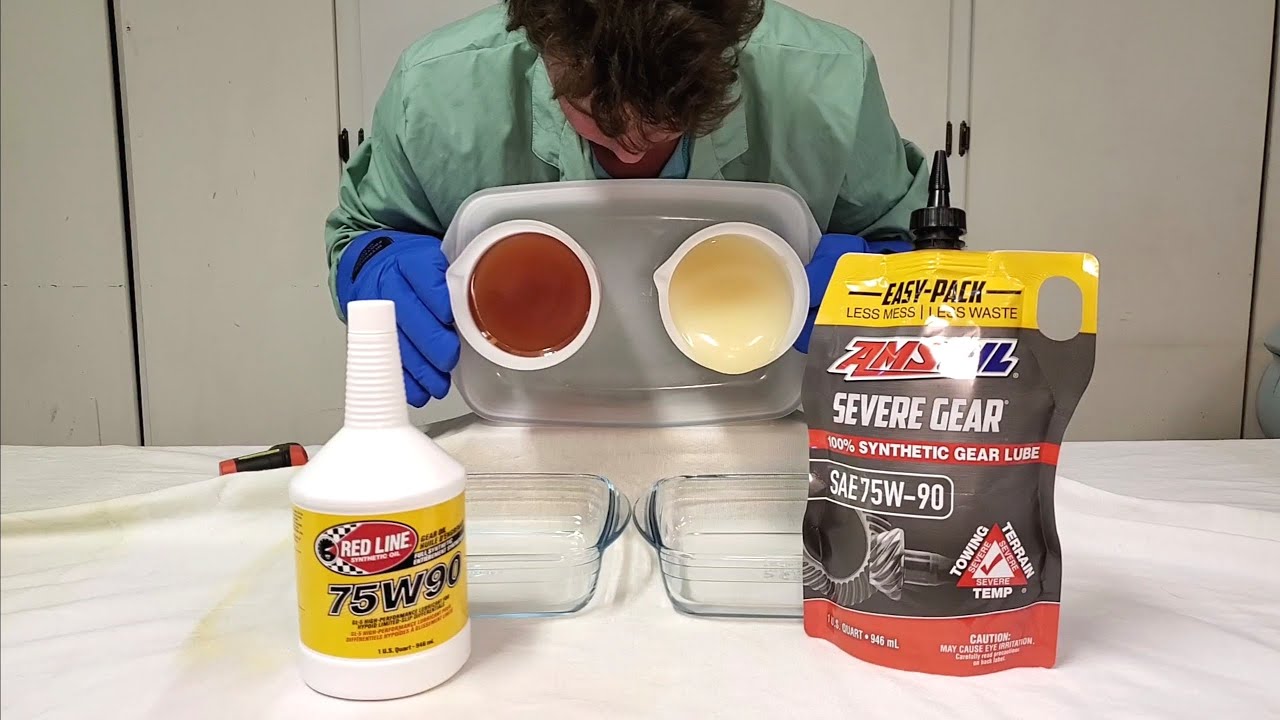RED LINE GEAR OIL против AMSOIL SEVERE GEAR 75W-90: испытание на холодную текучесть