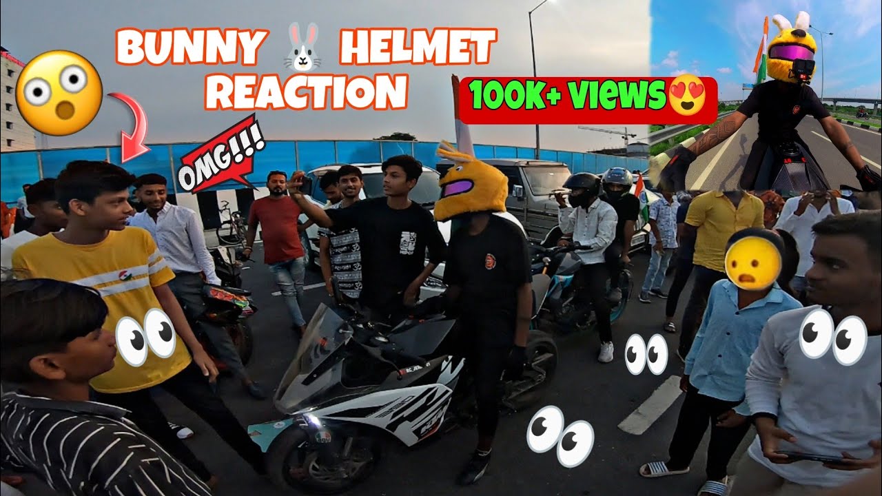 Bunny helmet reaction | bunny helmet public reaction | bunny helmet cover
