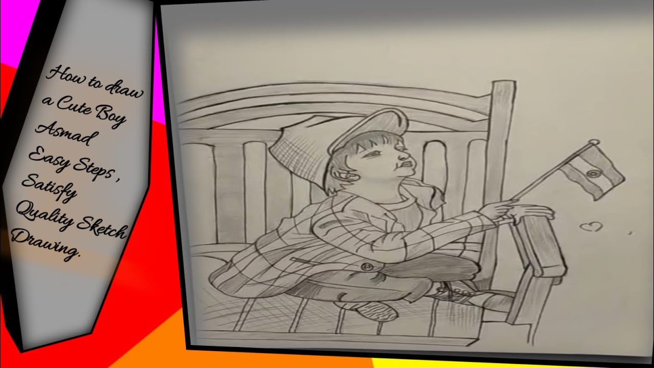 Cute Boy Asmad Drawing | Easy & Beautiful Pencil Sketch for Beginners