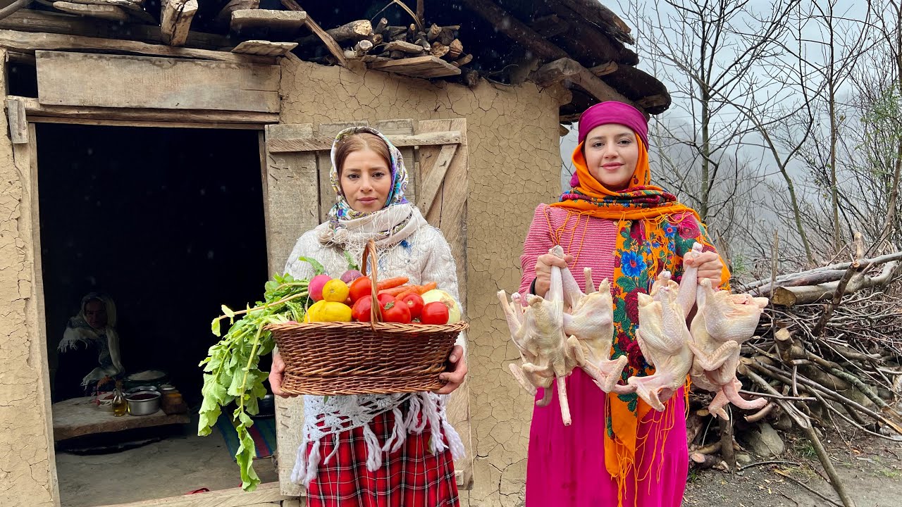 Приготовление органической курицы, фаршированной сухофруктами и подаваемой с рисом
