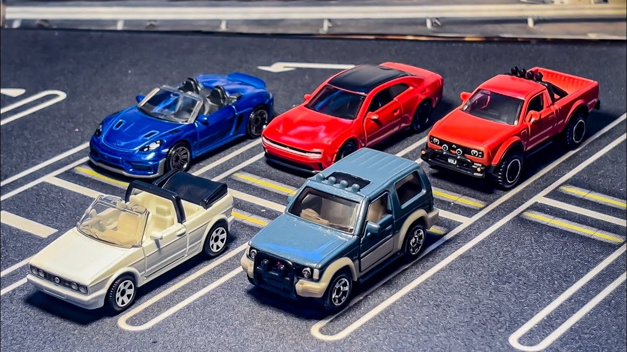 Набор Matchbox 2025 с подвижными деталями, 5 новых моделей! Golf Cabrio, Mitsubishi Pajero, Porsc...