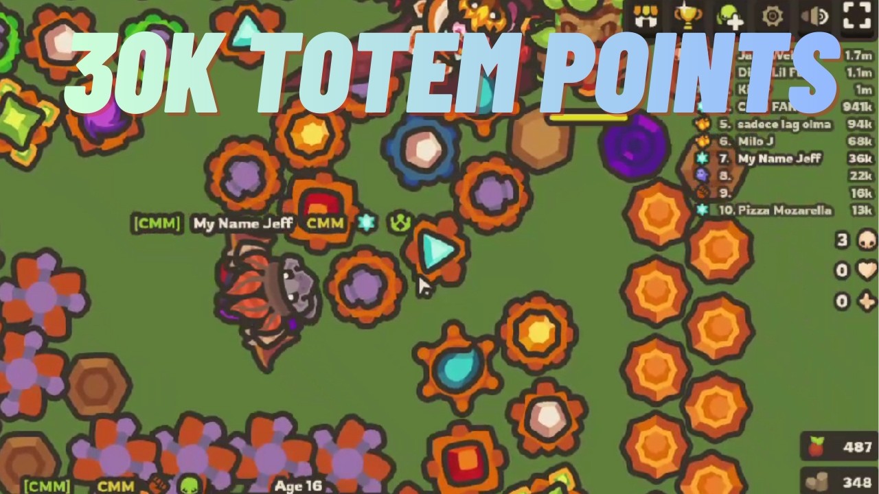 Taming.io 1.8million gold highscore. 30k totem points CMM Clan