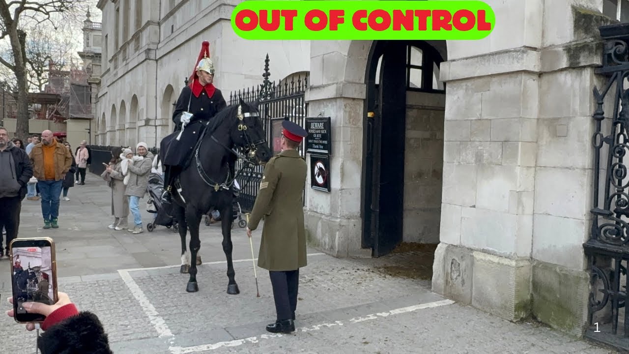 ALARMING! Guard Horse Reacts Wildly in Scary Moment
