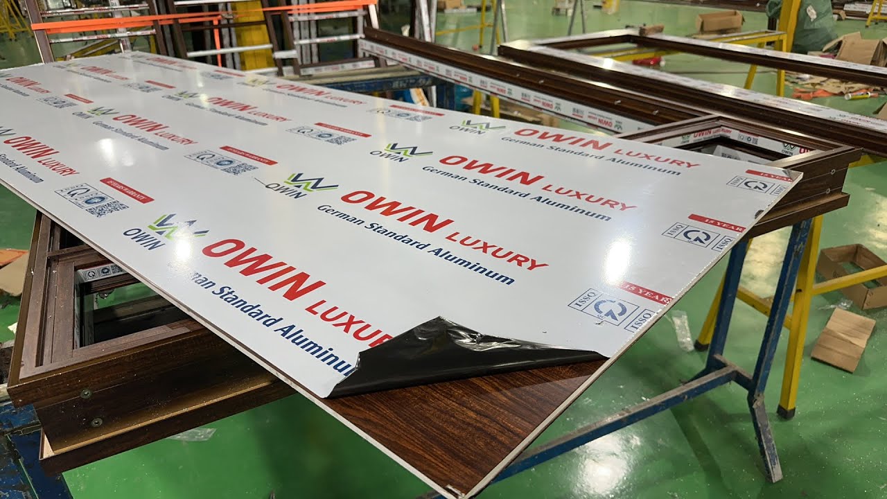Tấm Liền Nguyên Khối Nhôm Owin Màu Gỗ Trắc Mua Ở Đâu? || Nhôm Owin màu gỗ trắc 0563869999