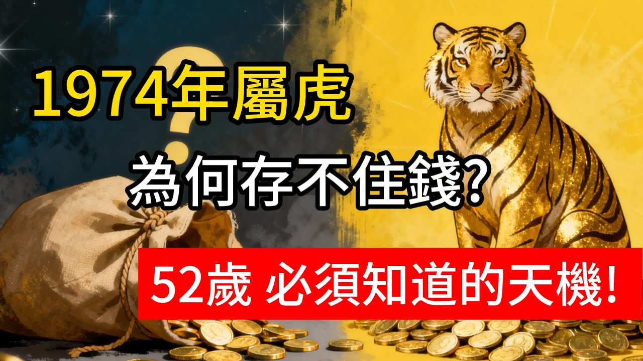 1974年屬虎人，2026年運勢「關鍵轉機」降臨：為何你能力超群卻財富流失？把握「木火通明」的翻身契機！從此財庫穩固安享晚年！#1974年屬虎 #2026屬虎運勢 #生肖虎2026年運勢 #生肖虎