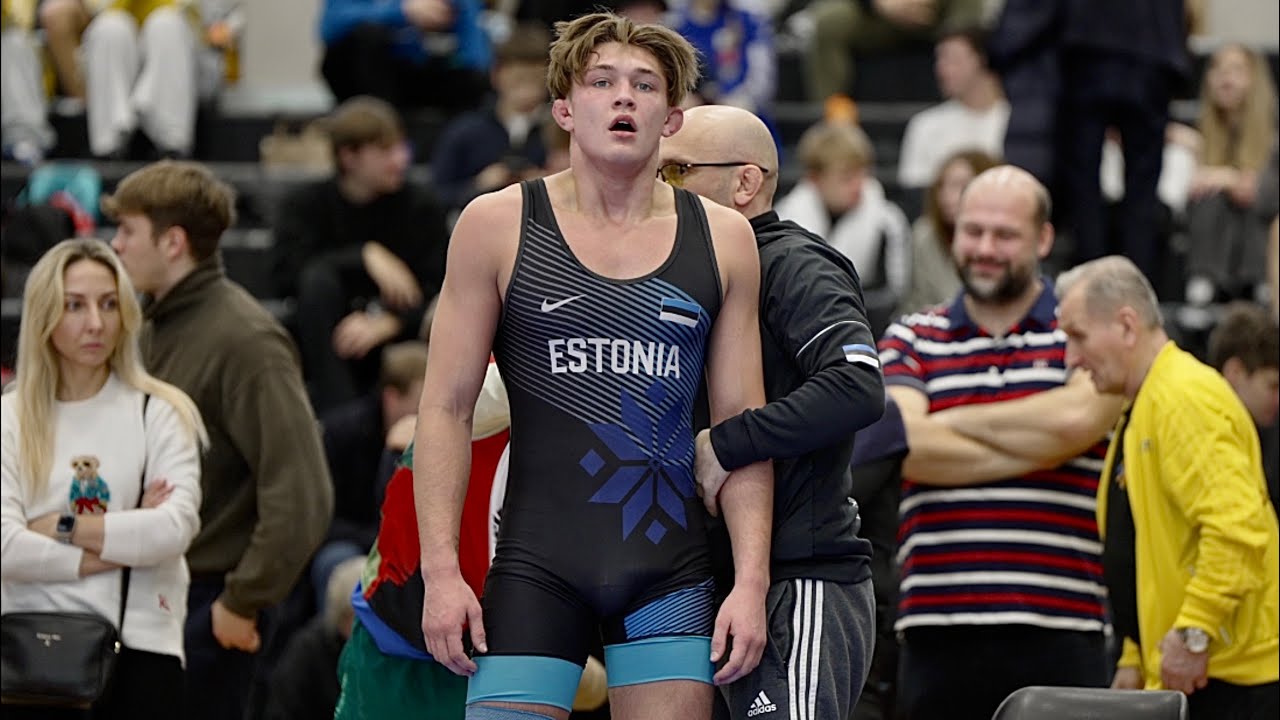 U20 Aaron Tõnismaa (EST) vs Max Hristjuk (EST) 77kg. Greco-roman boys youth wrestling tournament.