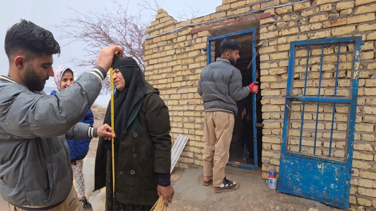 Spring Blizzard Success: Installing the Door to Grandma's Dream House
