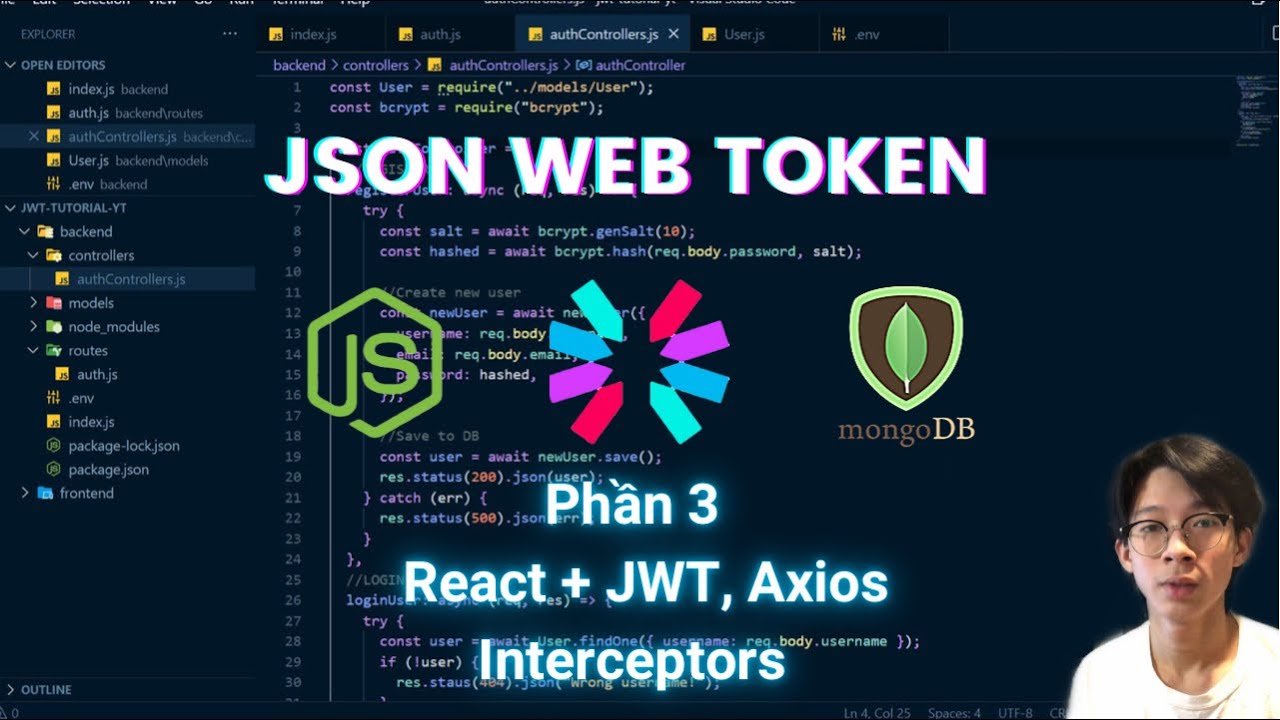 JWT - Hướng dẫn code chức năng đăng ký, đăng nhập, xác thực, phân quyền ( Hết )