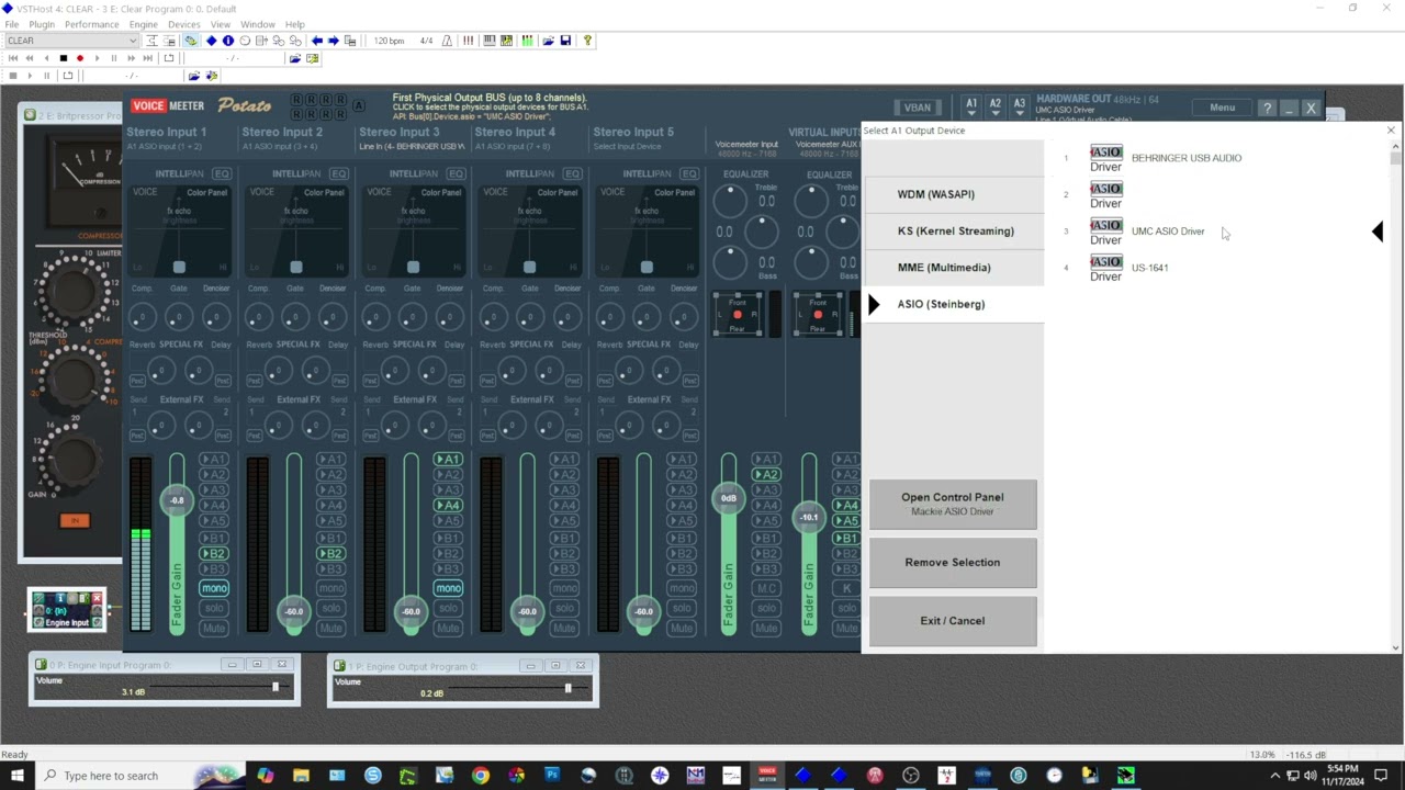 Маршрутизация звука VST-хоста, часть 1, с измерителем голоса Potato/Banana