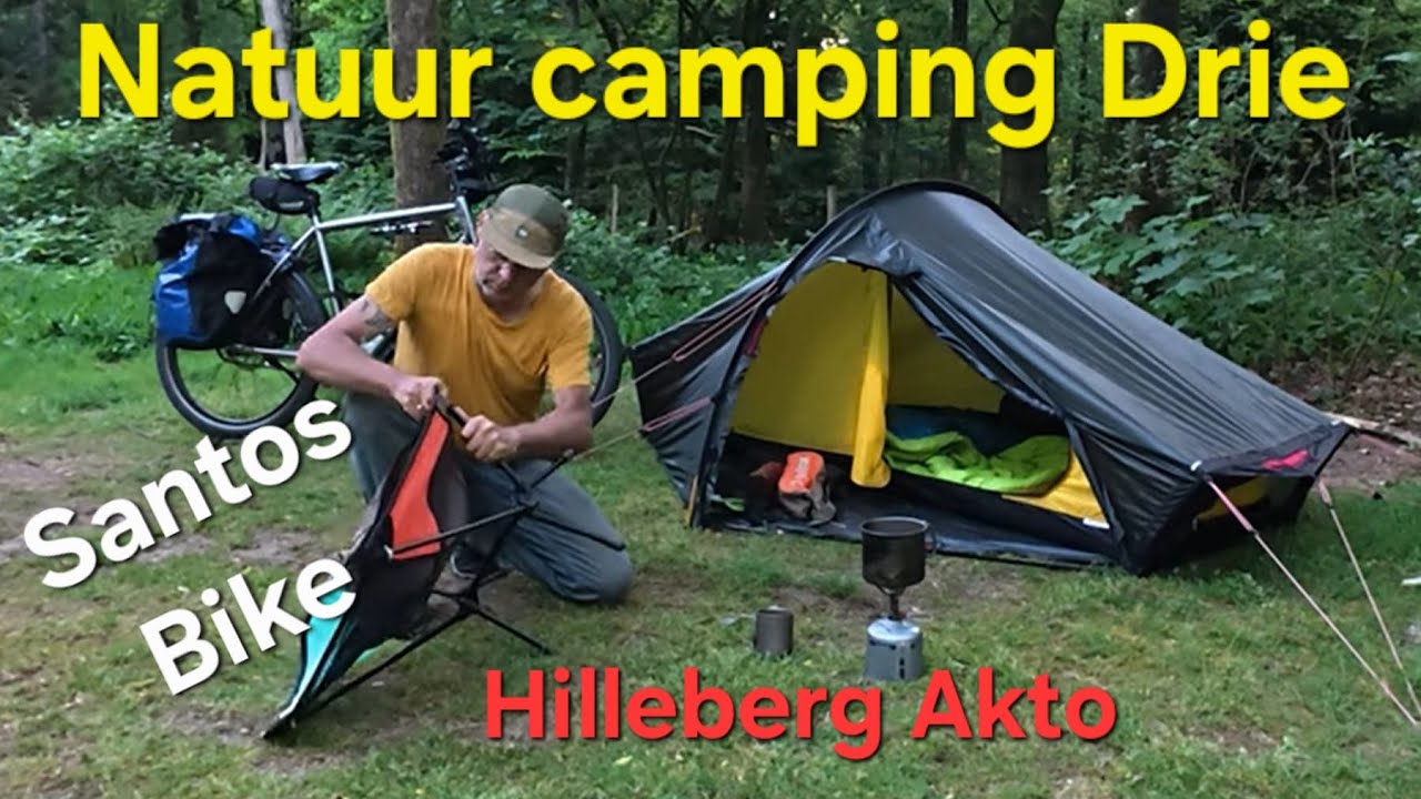 Fietsvakantie 💥Natuurcamping Drie💥Santos Travel master 3+ Titanium💥Hilleberg Akto💥